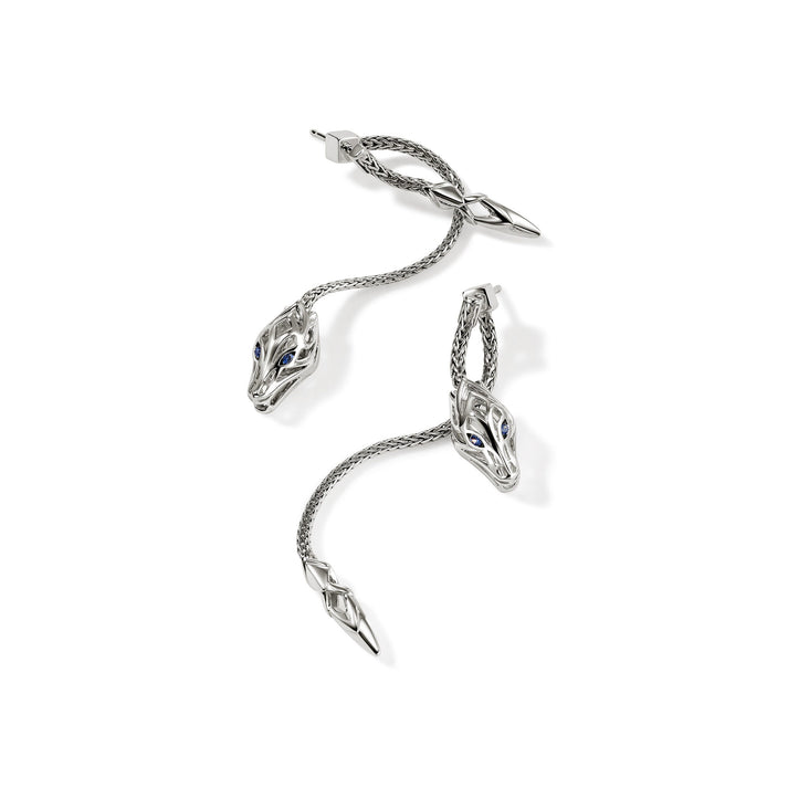 Naga Drop Earrings, Sterling Silver|EBS603361BSP