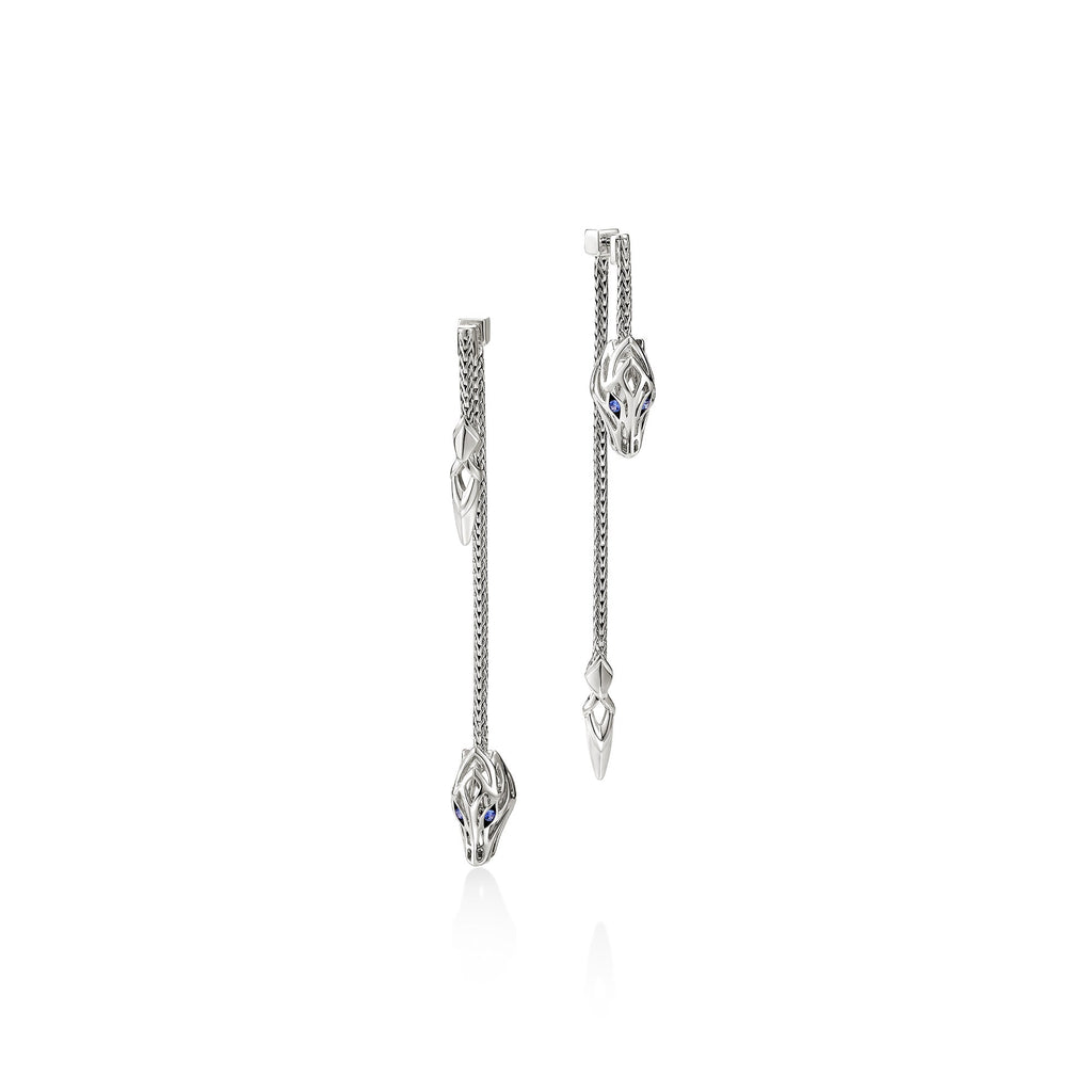 Naga Drop Earrings, Sterling Silver|EBS603361BSP