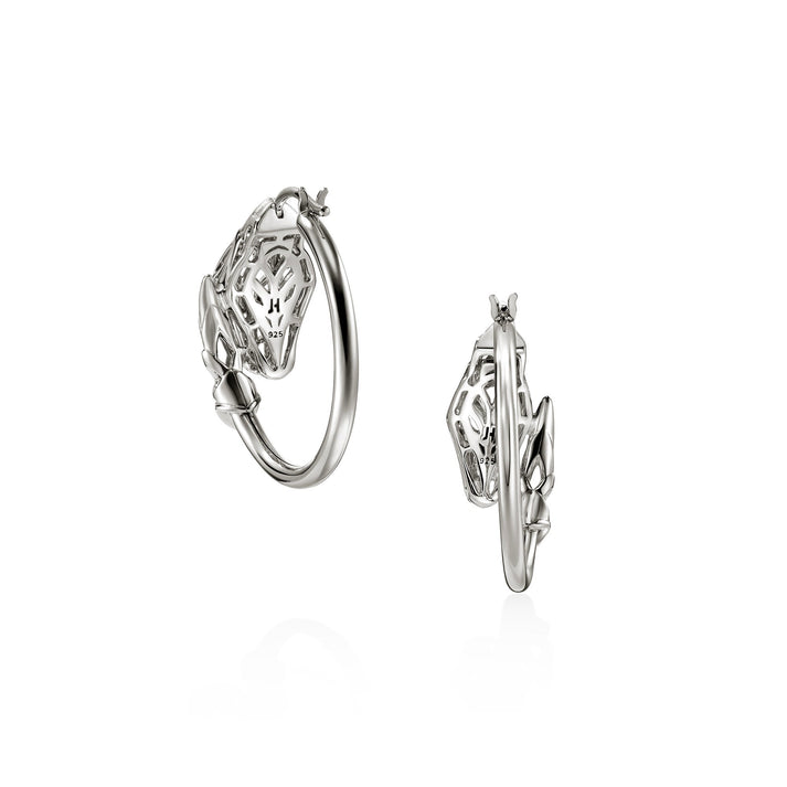 Naga Hoop Earring, Sterling Silver, 25MM|EBS603571BSP