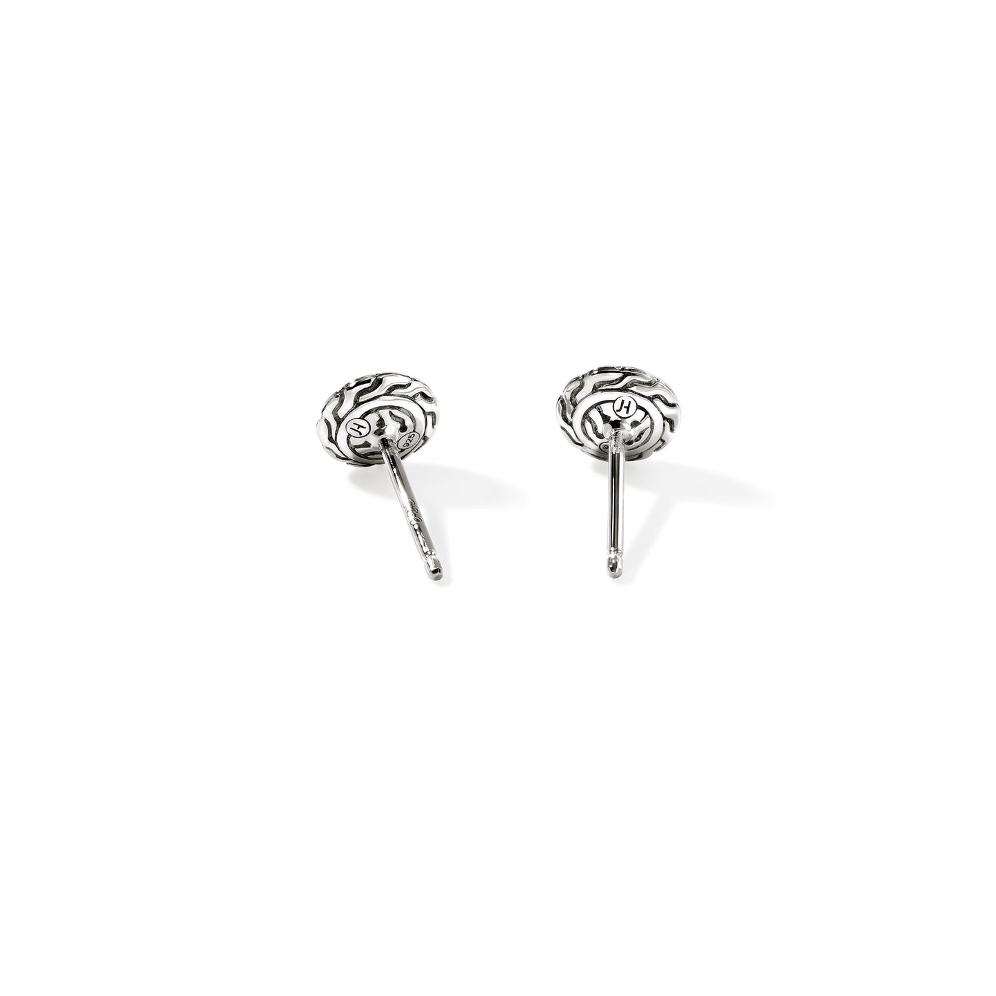 JH Essential Pavé Stud Earring, Sterling Silver, Gemstones, 7MM|EBS987024BLS