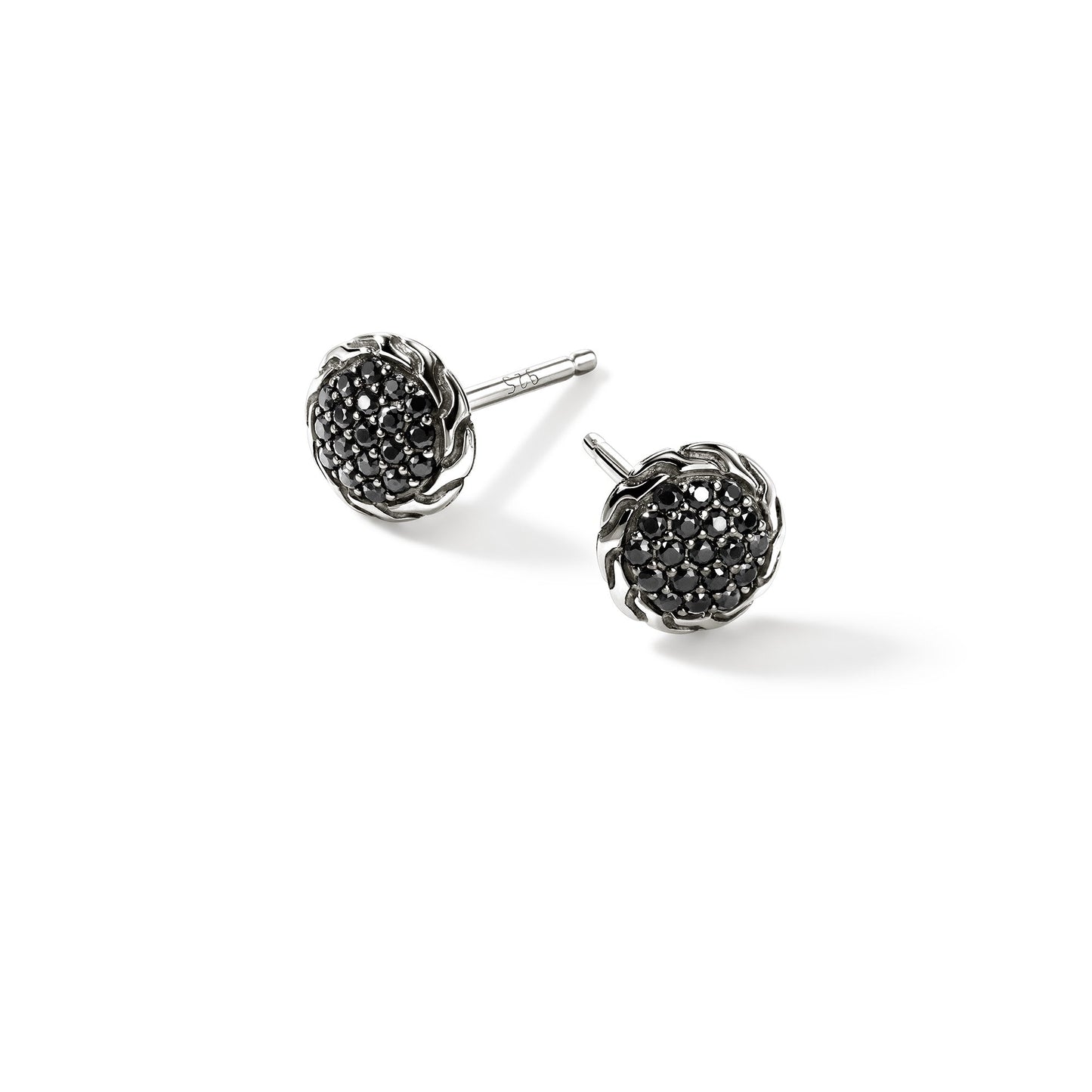 JH Essential Pavé Stud Earring, Sterling Silver, Gemstones, 7MM|EBS987024BLS