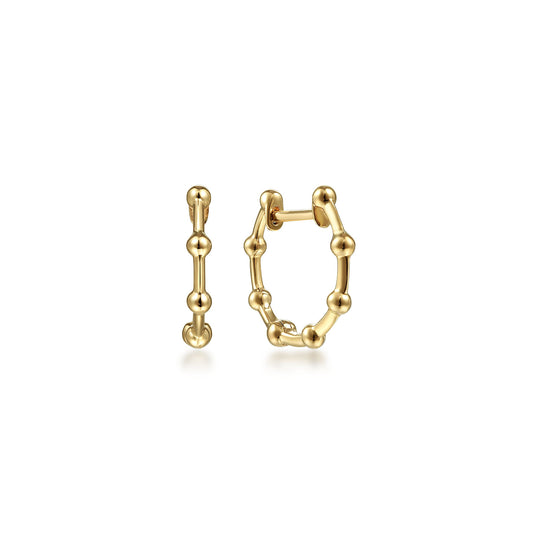 14K Yellow Gold Bujukan Station Huggie Earrings EG13999Y4JJJ