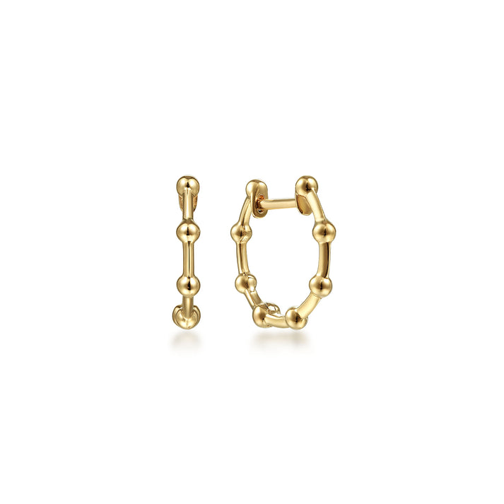 14K Yellow Gold Bujukan Station Huggie Earrings EG13999Y4JJJ