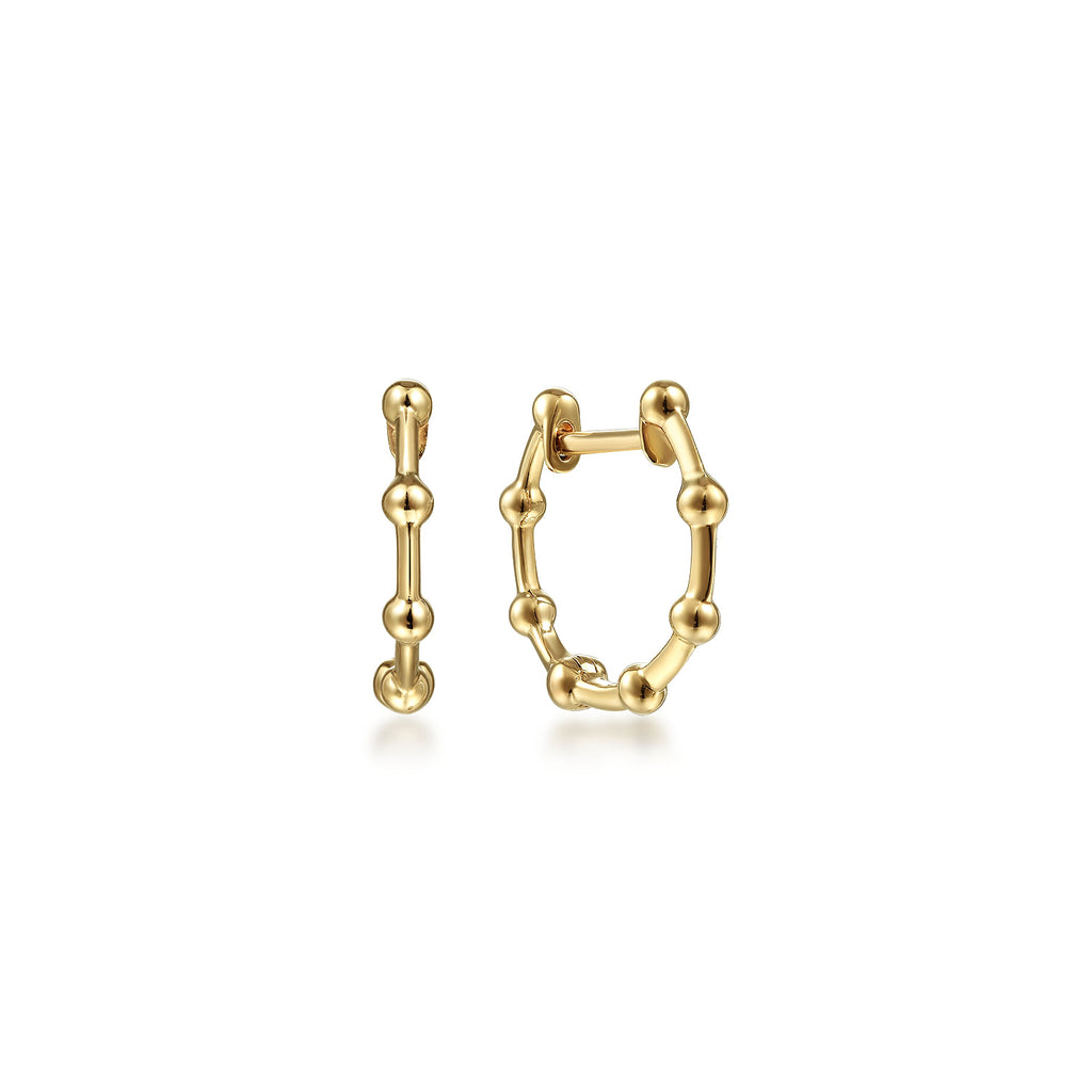 14K Yellow Gold Bujukan Station Huggie Earrings EG13999Y4JJJ
