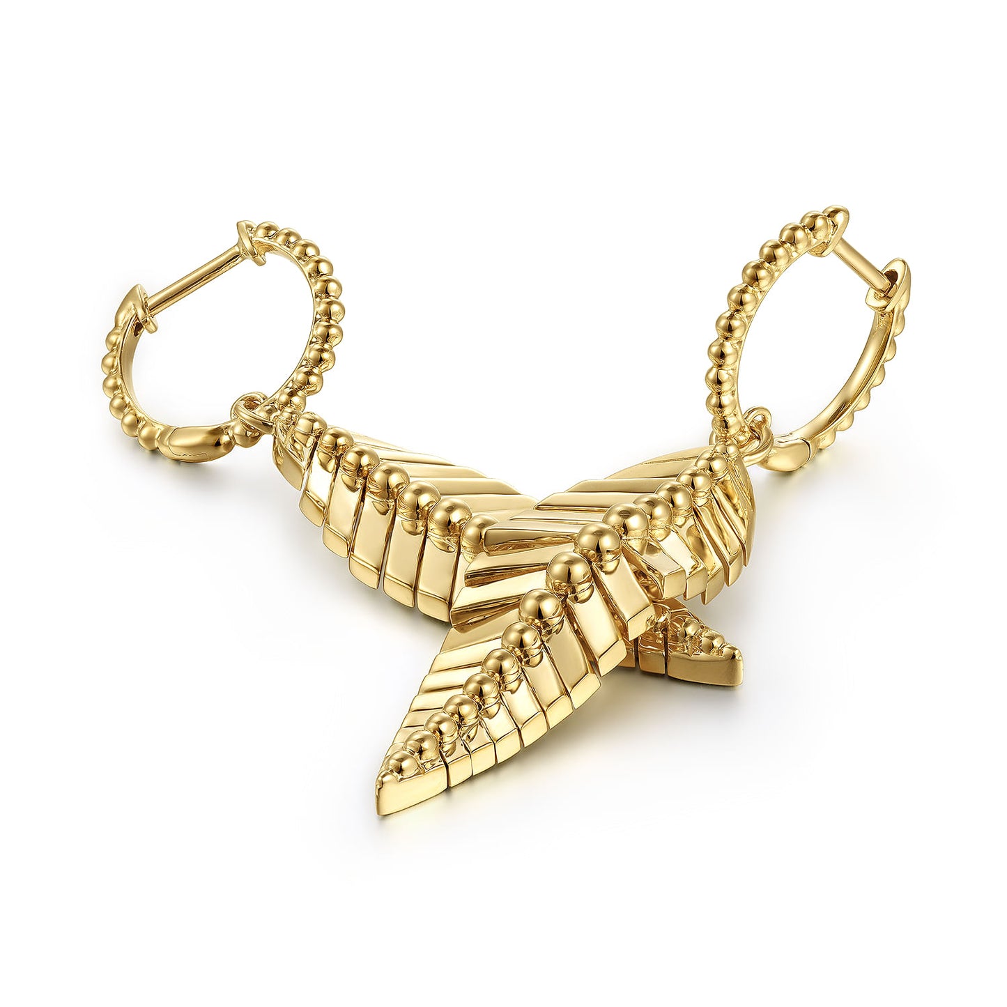 14K White Gold 15mm Diamond Earcuff Earring EG14251W45JJ