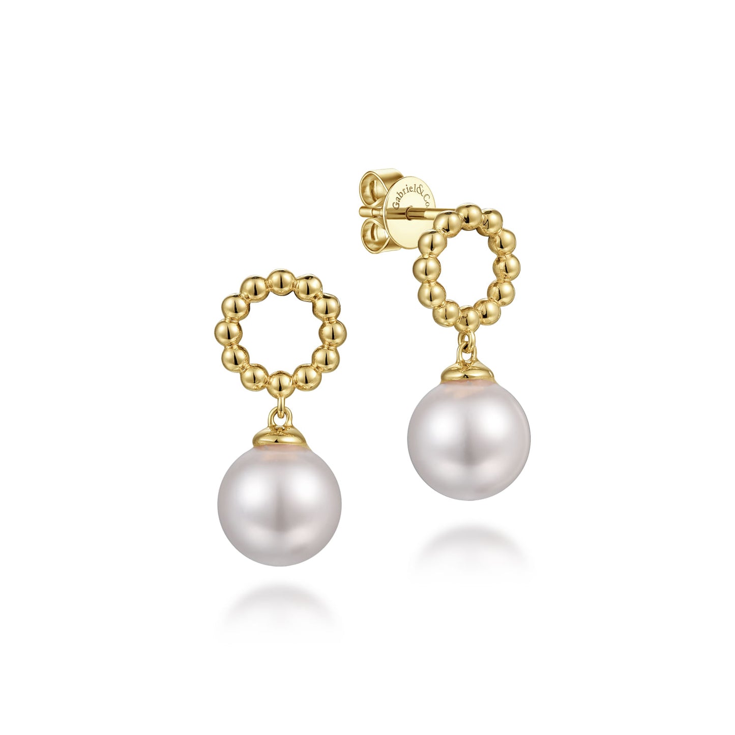 14K Yellow Gold Bujukan Pearl Drop Earrings EG14524Y4JPL