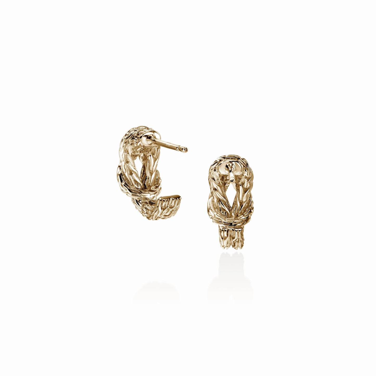 Love Knot Hoop Earring, Gold, 13MM|EGG98782