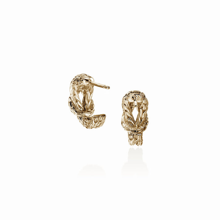 Love Knot Hoop Earring, Gold, 13MM|EGG98782