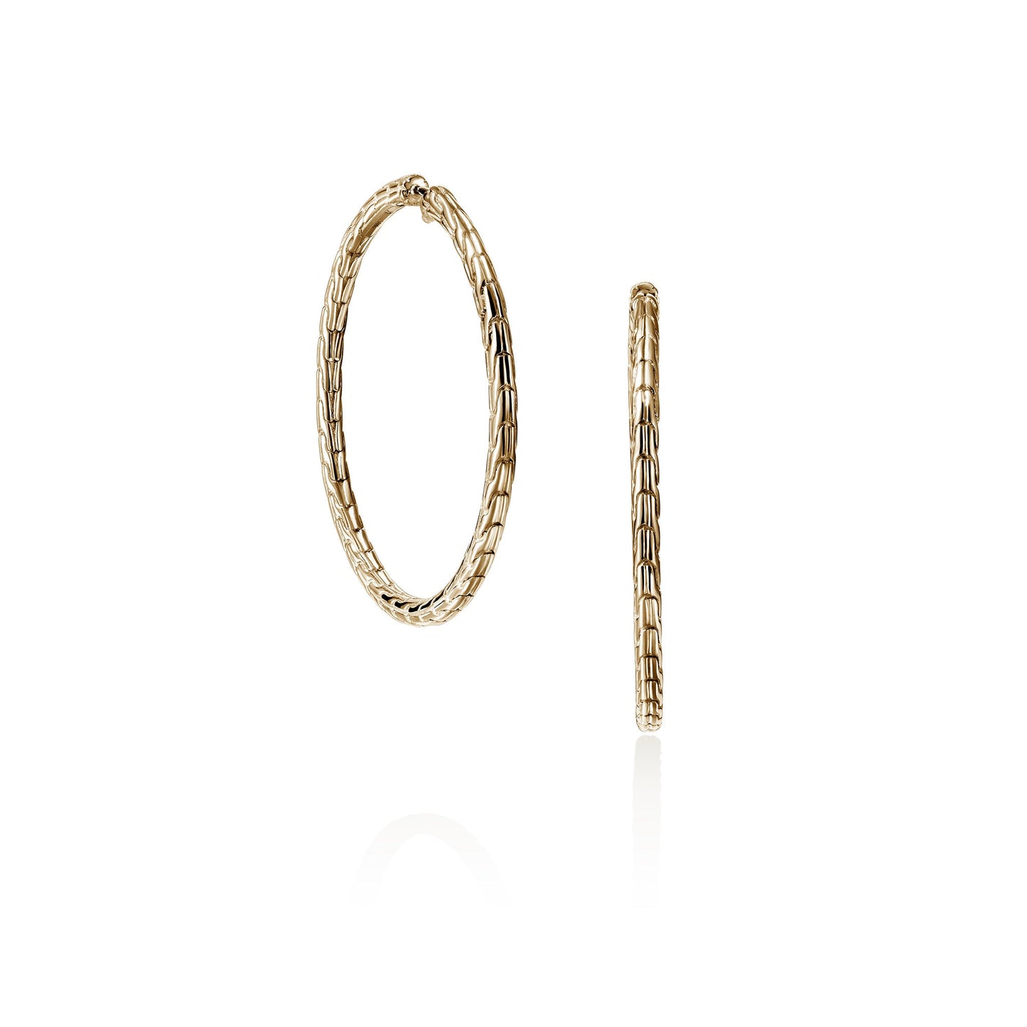 JH Essential Flex Hoop Earrings, Gold, 39MM|EGG98924