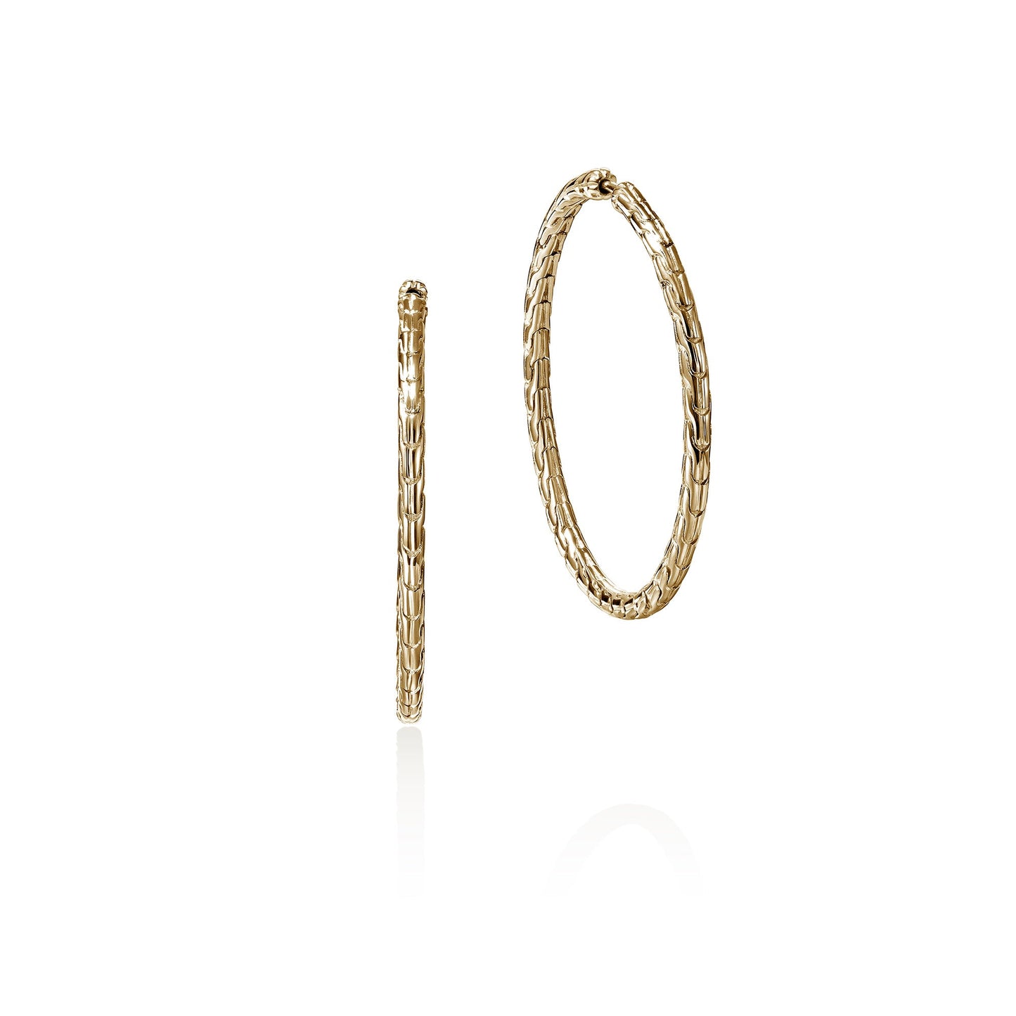 JH Essential Flex Hoop Earrings, Gold, 39MM|EGG98924