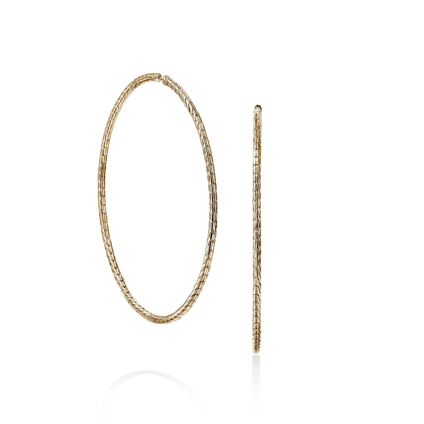 JH Essential Flex Hoop Earrings, Gold, 78.5MM|EGG98926