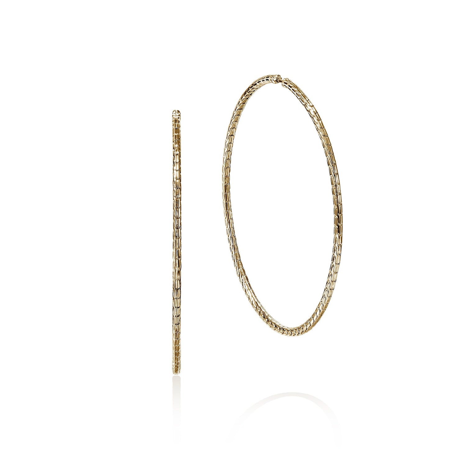 JH Essential Flex Hoop Earrings, Gold, 78.5MM|EGG98926