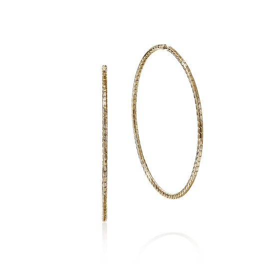 JH Essential Flex Hoop Earrings, Gold, 78.5MM|EGG98926