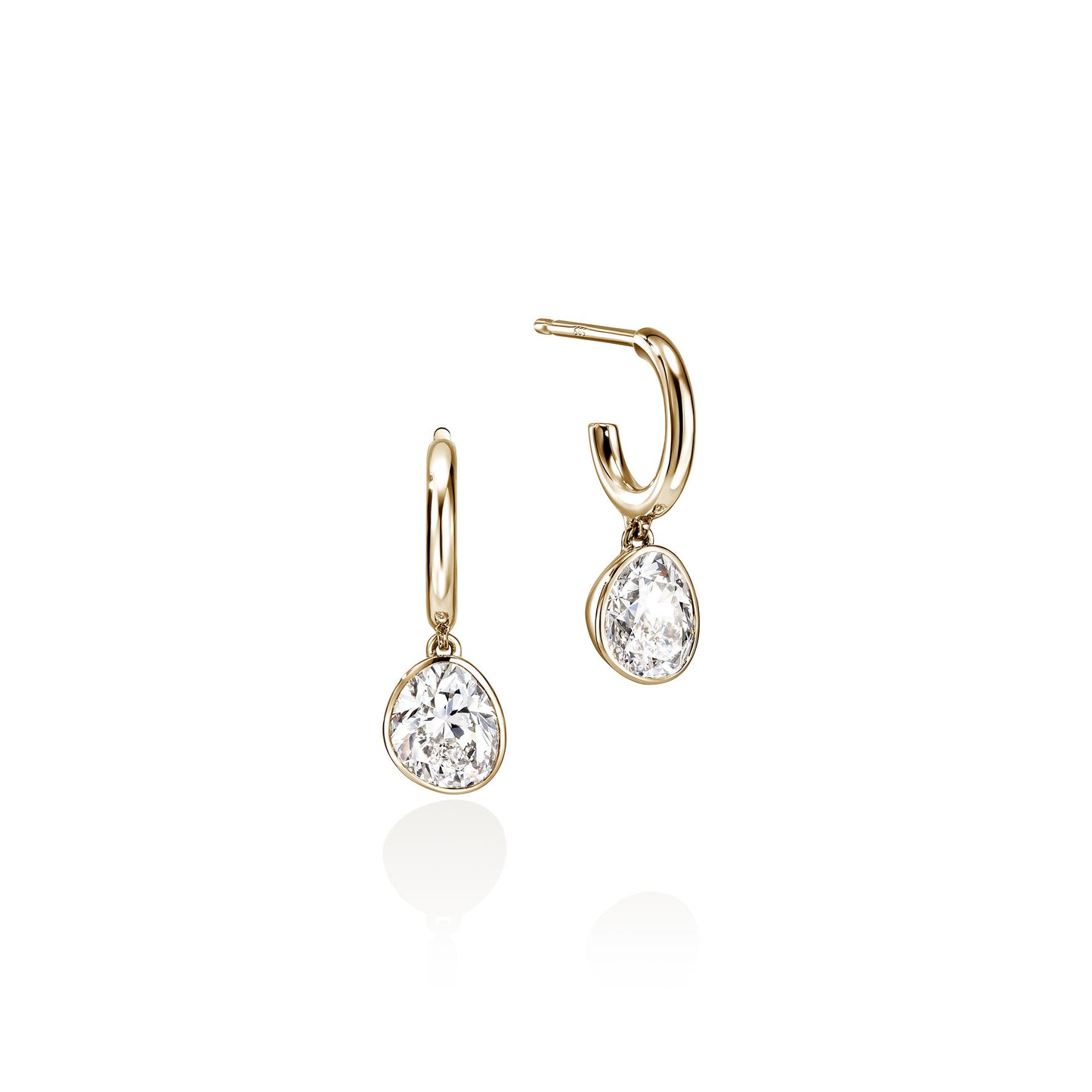 JH Lovestruck™ Hoop Earrings, Gold, Diamonds, 1.5TCW|EGGX43006LGD