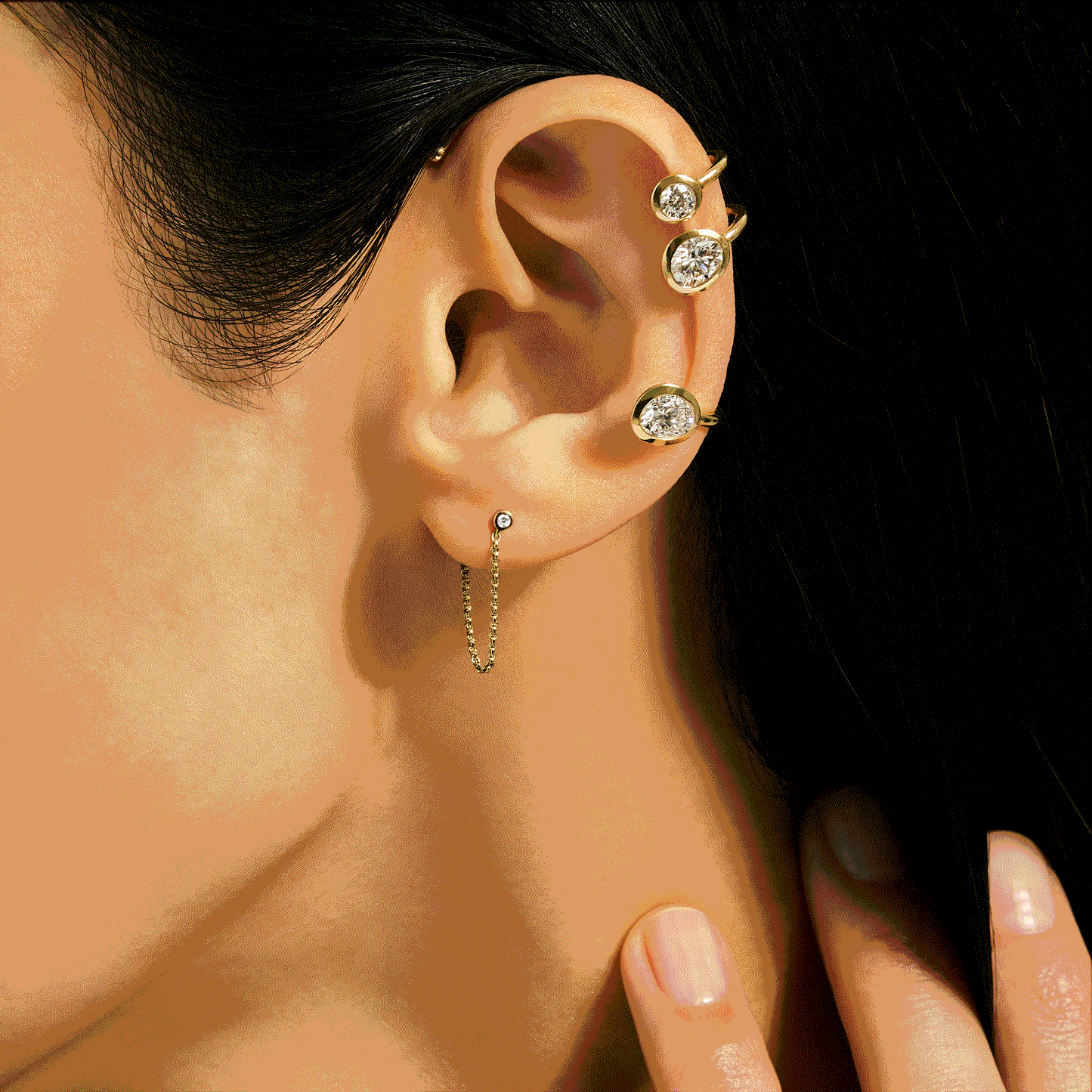 JH Lovestruck™ Ear Cuff, Gold, Diamonds, 1.75TCW, Single|EGGX43049LGD