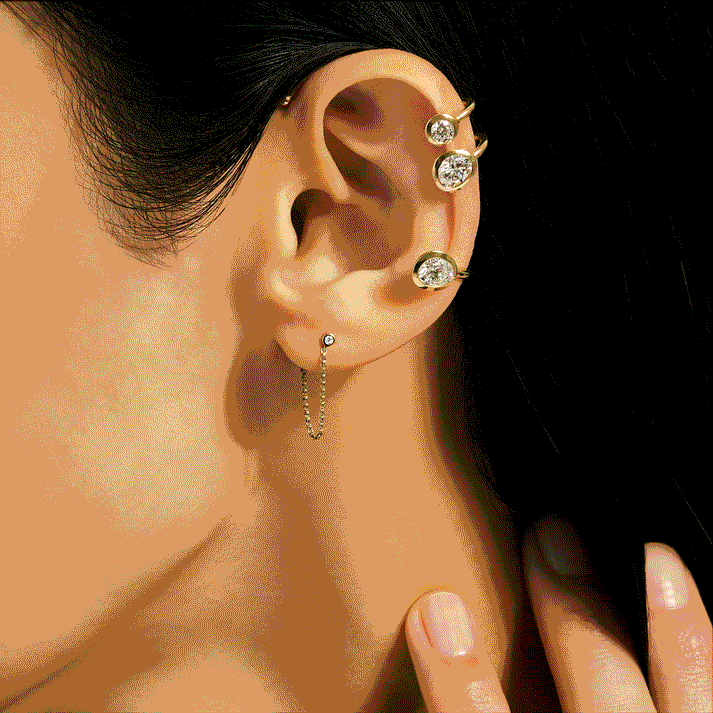 JH Lovestruck™ Ear Cuff, Gold, Diamonds, 1.75TCW, Single|EGGX43049LGD