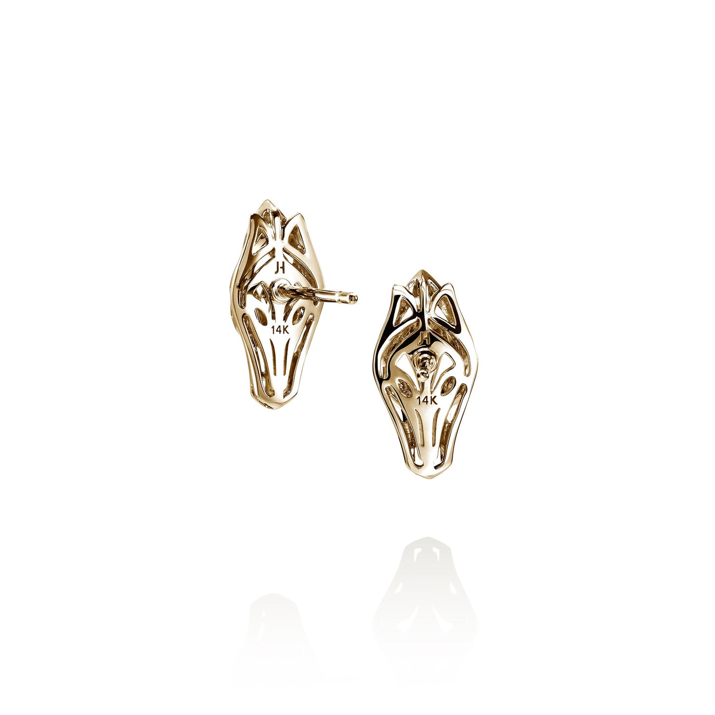 Naga Stud Earrings, Gold, Diamonds|EGGX603722DI