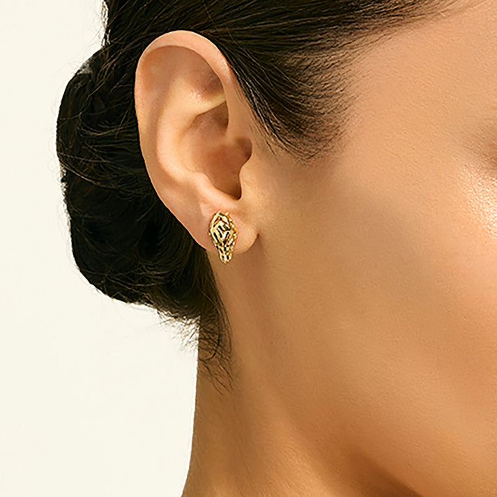 Naga Stud Earrings, Gold, Diamonds|EGGX603722DI