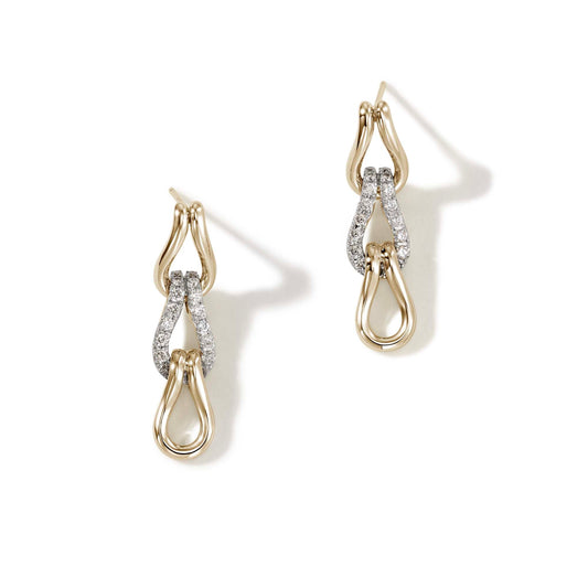Surf Link Earrings, Gold, Diamonds|EGGX90117922DI