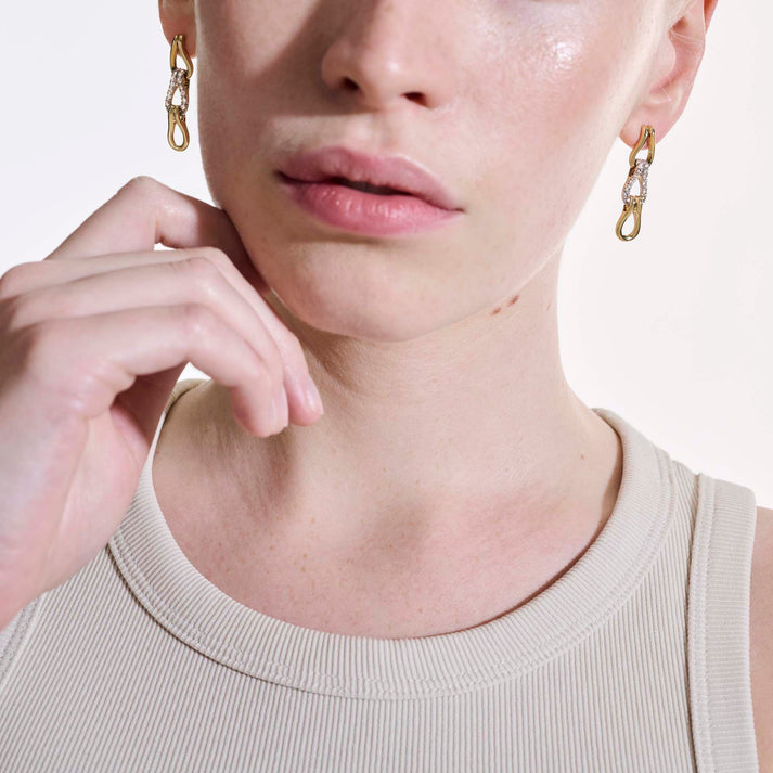 Surf Link Earrings, Gold, Diamonds|EGGX90117922DI