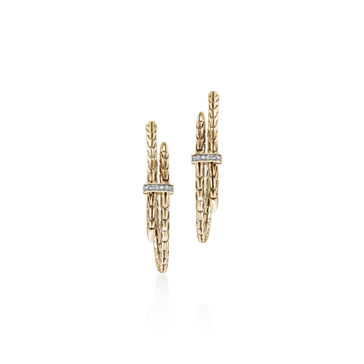Spear Hoop Earring, Gold, Diamonds, 40MM|EGGX9012472DI