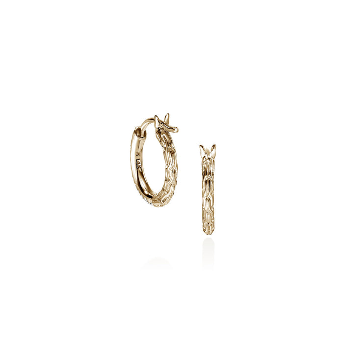 JH Essential Pavé Hoop Earring, Gold, Diamonds, 13MM|EGGX987012DI