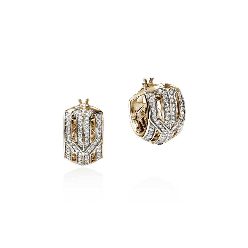 Icon 50 Hoop Earrings, Gold, Diamonds, 15MM|EGGX987902DI