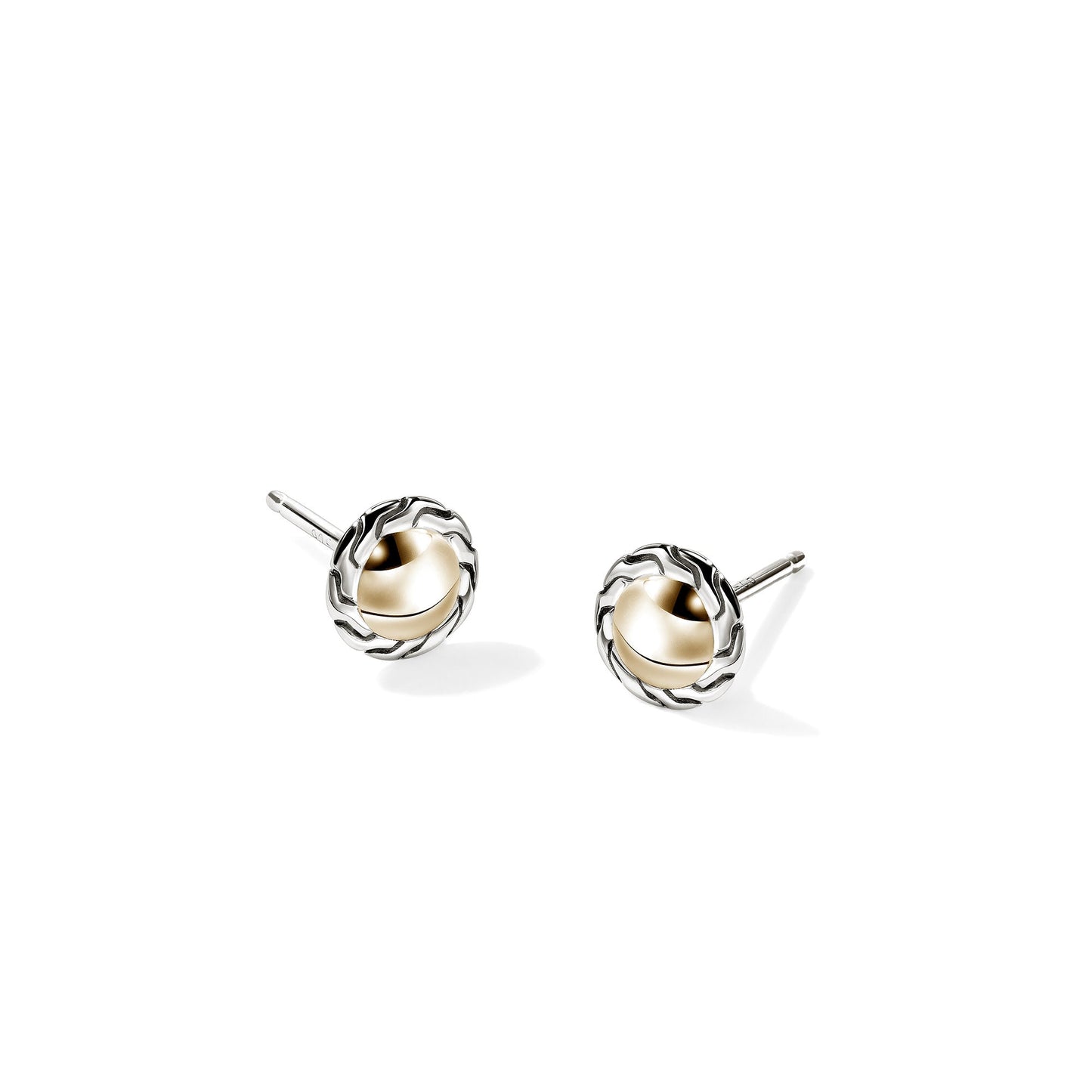JH Essential Stud Earring, Gold, Sterling Silver, 7MM|EZZ98702