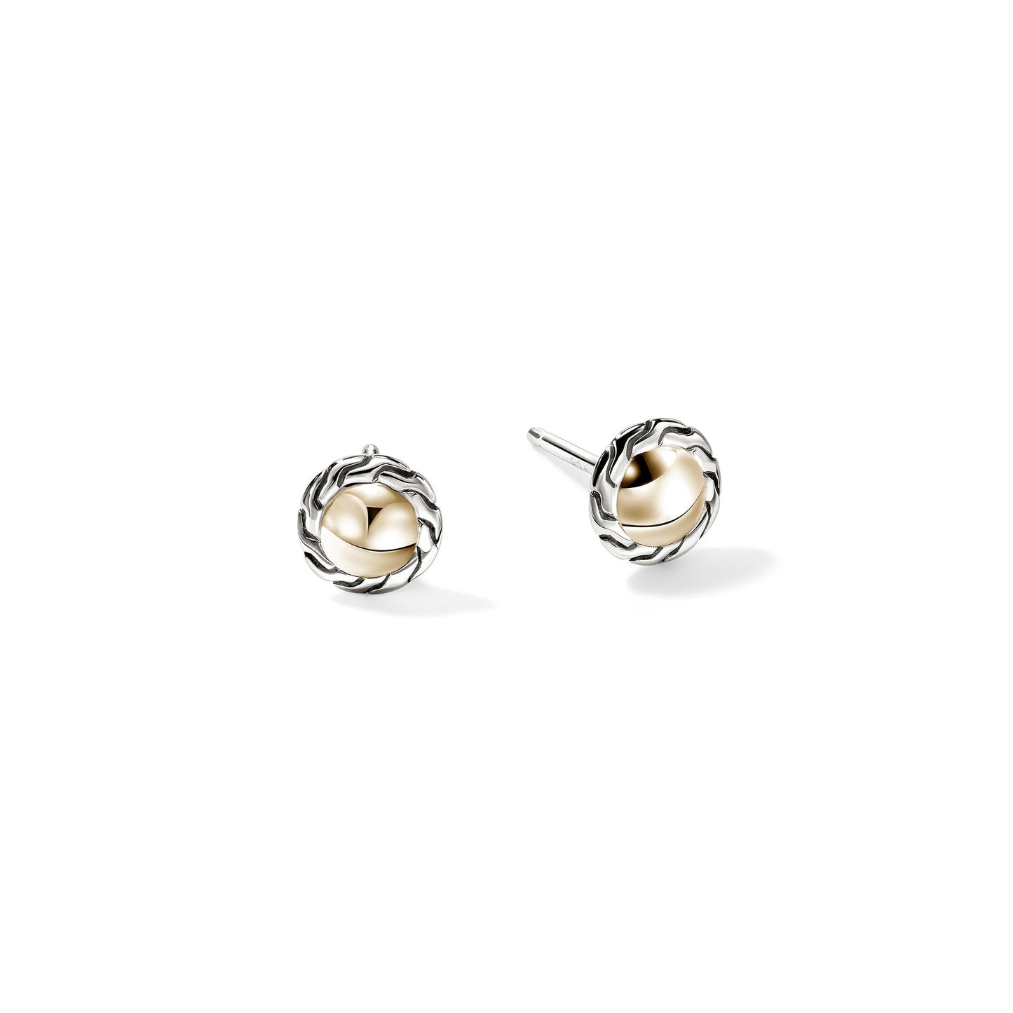 JH Essential Stud Earring, Gold, Sterling Silver, 7MM|EZZ98702