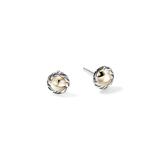 JH Essential Stud Earring, Gold, Sterling Silver, 7MM|EZZ98702