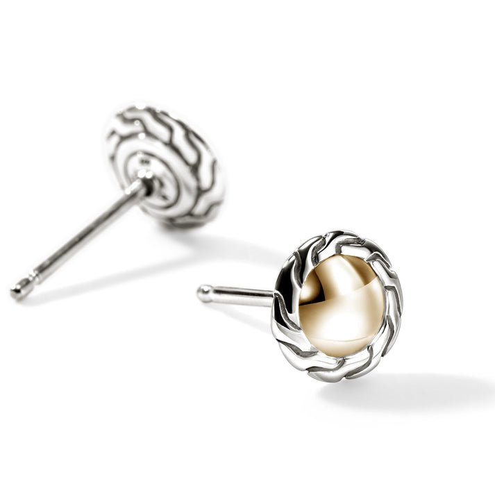 JH Essential Stud Earring, Gold, Sterling Silver, 7MM|EZZ98702