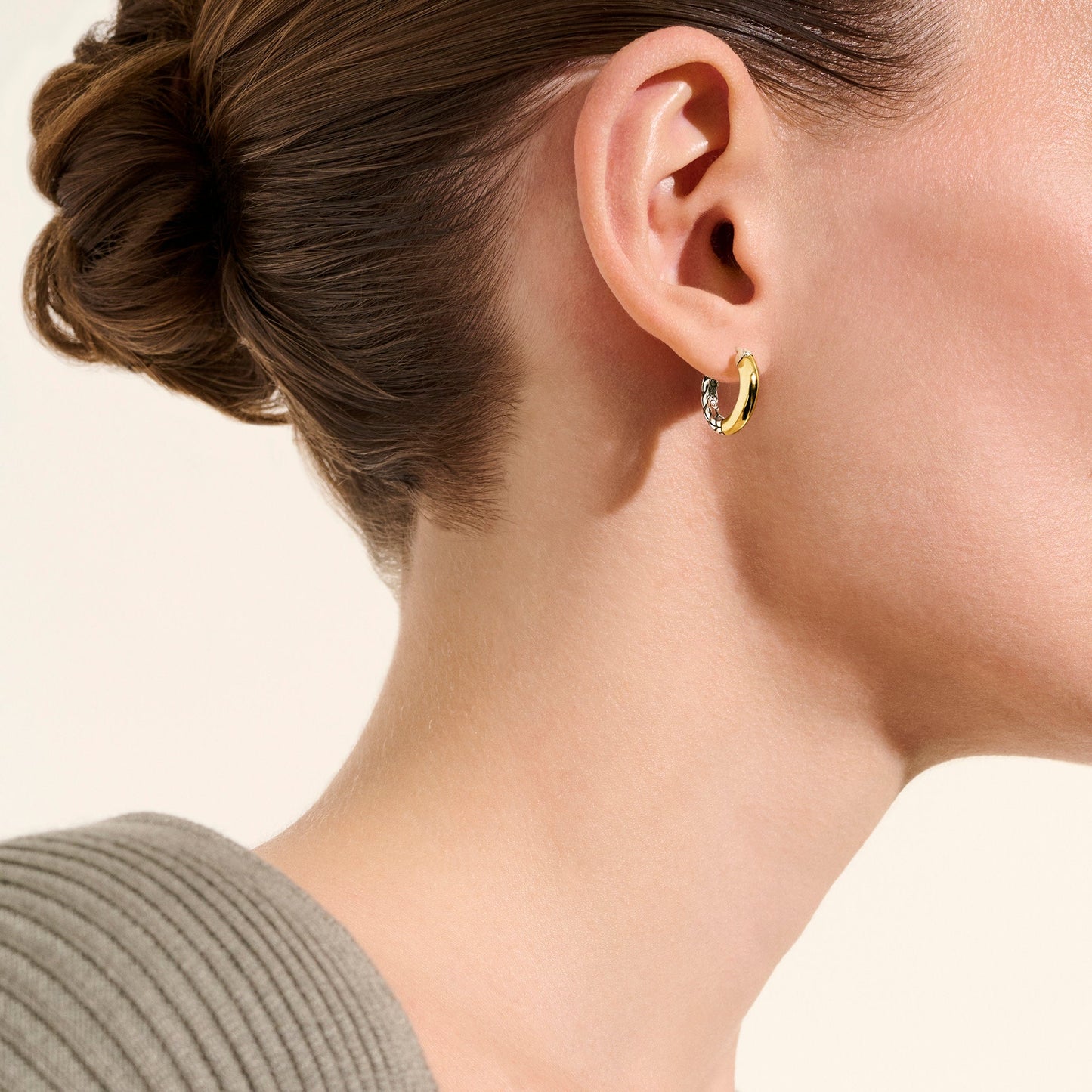 JH Essential Hoop Earring, Gold, Sterling Silver, 14MM|EZZ98709