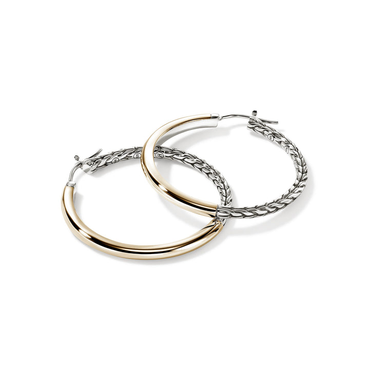 JH Essential Hoop Earring, Gold, Sterling Silver, 34.5MM|EZZ98711