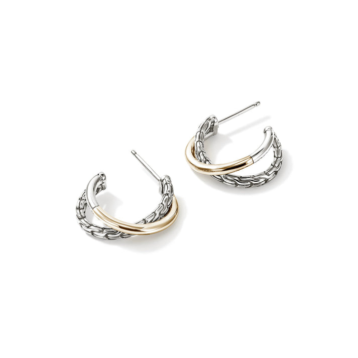 JH Essential Crossover Earring, Gold, Sterling Silver, 20.5MM|EZZ98714