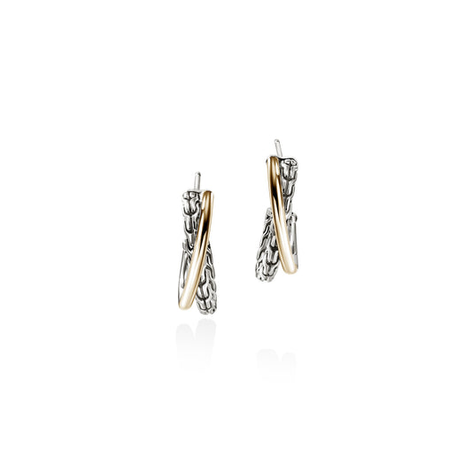 JH Essential Crossover Earring, Gold, Sterling Silver, 20.5MM|EZZ98714