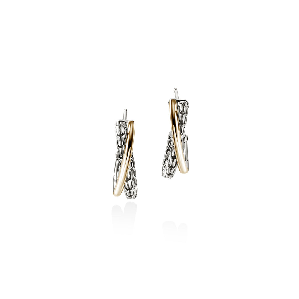JH Essential Crossover Earring, Gold, Sterling Silver, 20.5MM|EZZ98714
