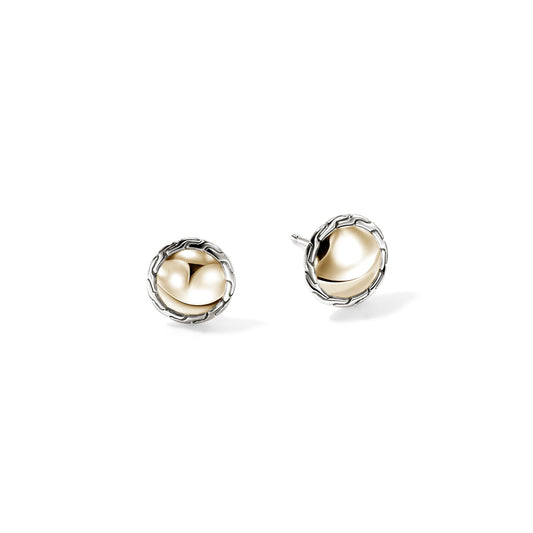 JH Essential Stud Earring, Gold, Sterling Silver, 10MM|EZZ98718