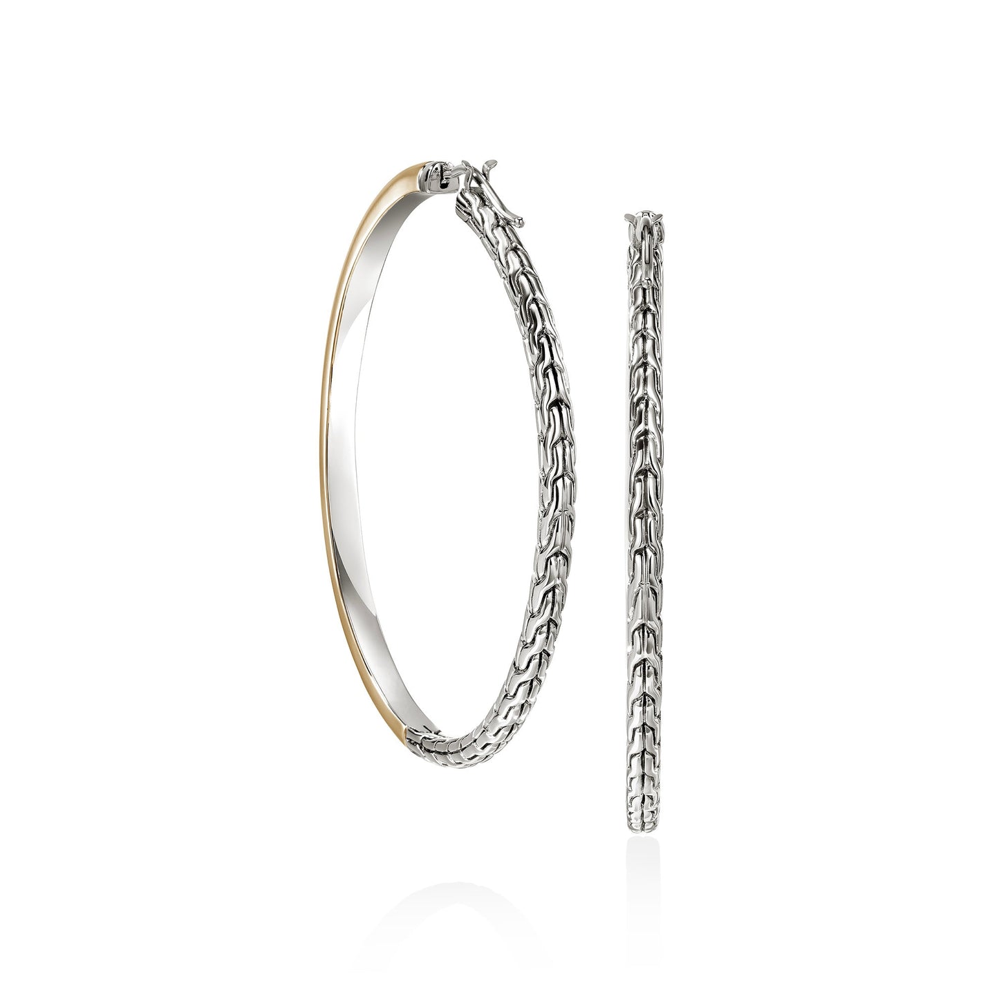 JH Essential Hoop Earring, Gold, Sterling Silver, 49.5MM|EZZ98784