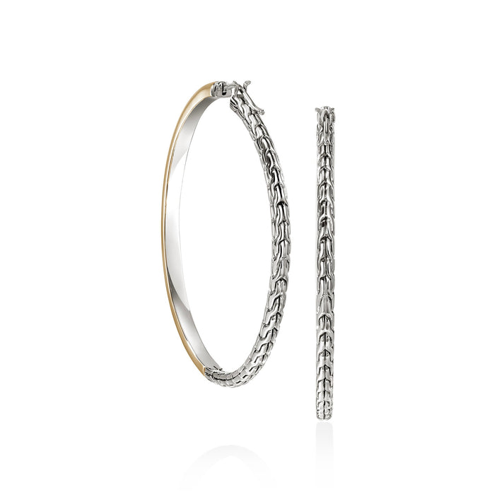 JH Essential Hoop Earring, Gold, Sterling Silver, 49.5MM|EZZ98784