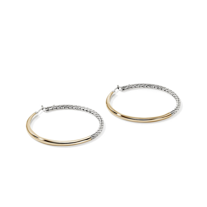 JH Essential Hoop Earring, Gold, Sterling Silver, 49.5MM|EZZ98784
