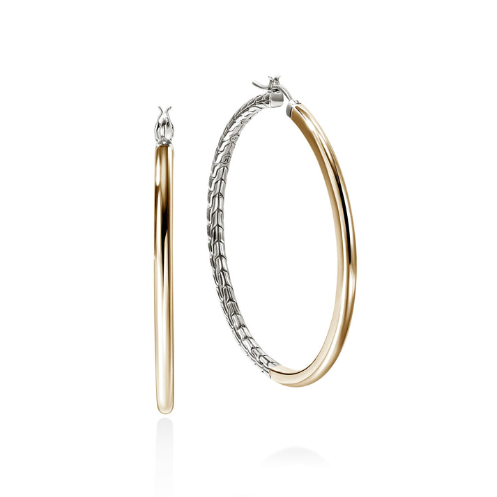 JH Essential Hoop Earring, Gold, Sterling Silver, 49.5MM|EZZ98784