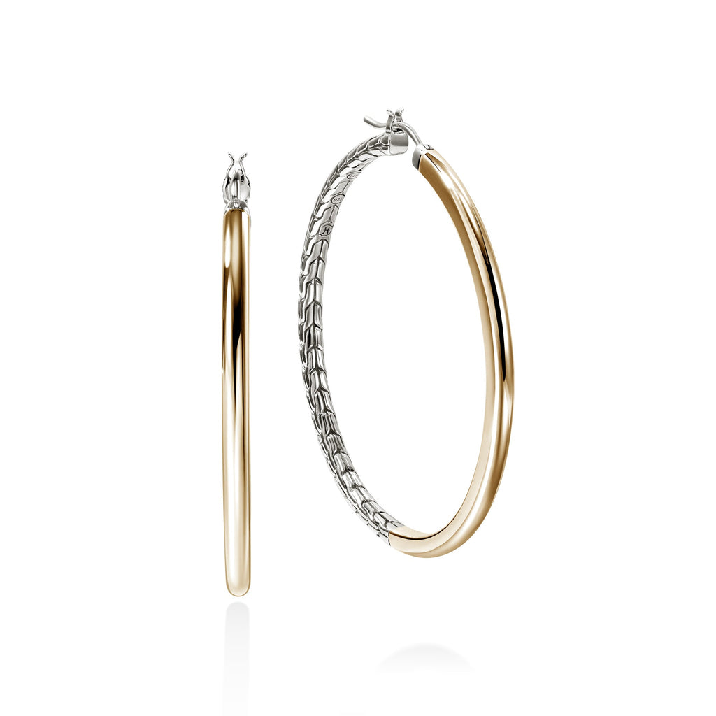 JH Essential Hoop Earring, Gold, Sterling Silver, 49.5MM|EZZ98784