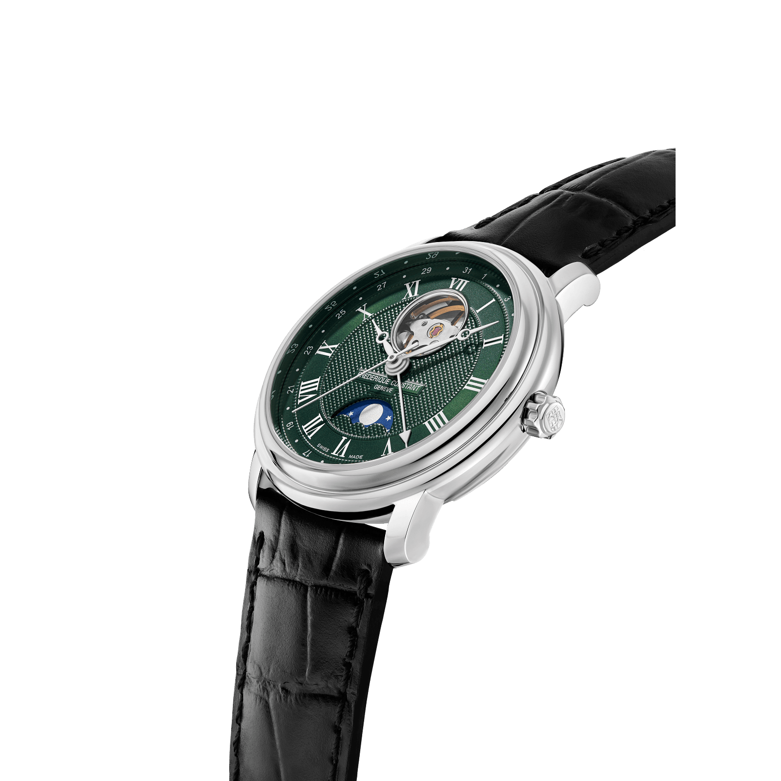 Frederique Constant Heart Beat Moonphase Date FC-335MCGRW4P26-BL