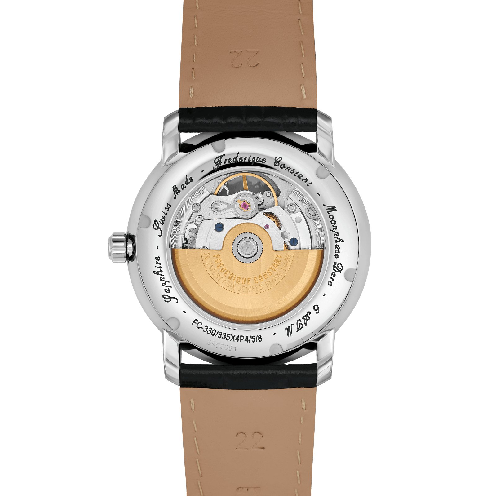 Frederique Constant Heart Beat Moonphase Date FC-335MCGRW4P26-BL