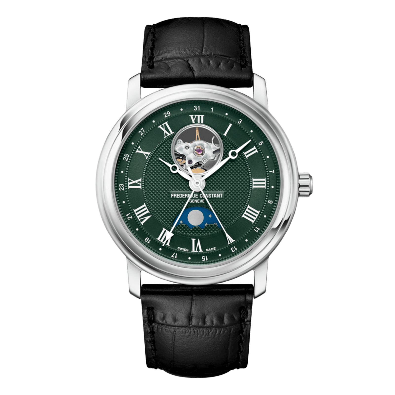 Frederique Constant Heart Beat Moonphase Date FC-335MCGRW4P26-BL