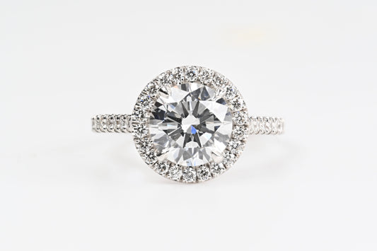 2 Carat Round Brilliant Engagement Ring with Halo
