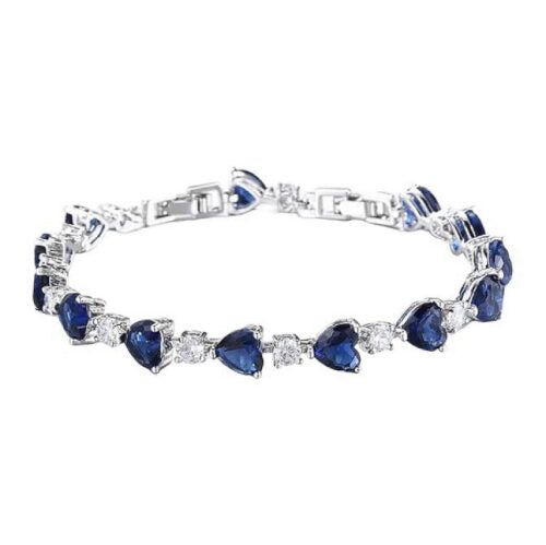 Naga Heritage Silver 7mm Bracelet with Blue Sapphire Eyes BBS60220BSP - Dejaun Jewelers