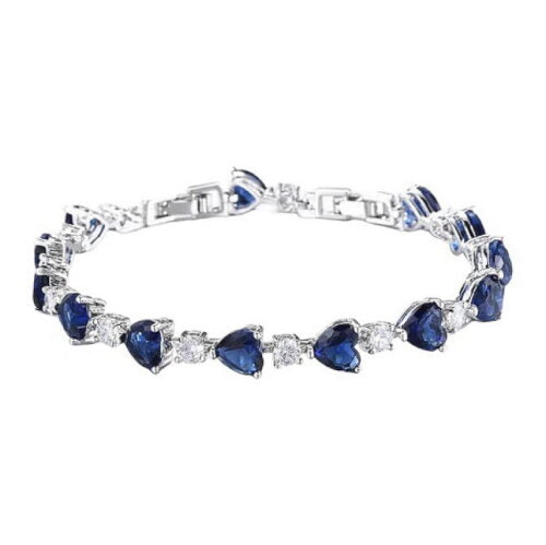 Naga Heritage Silver 7mm Bracelet with Blue Sapphire Eyes BBS60220BSP - Dejaun Jewelers