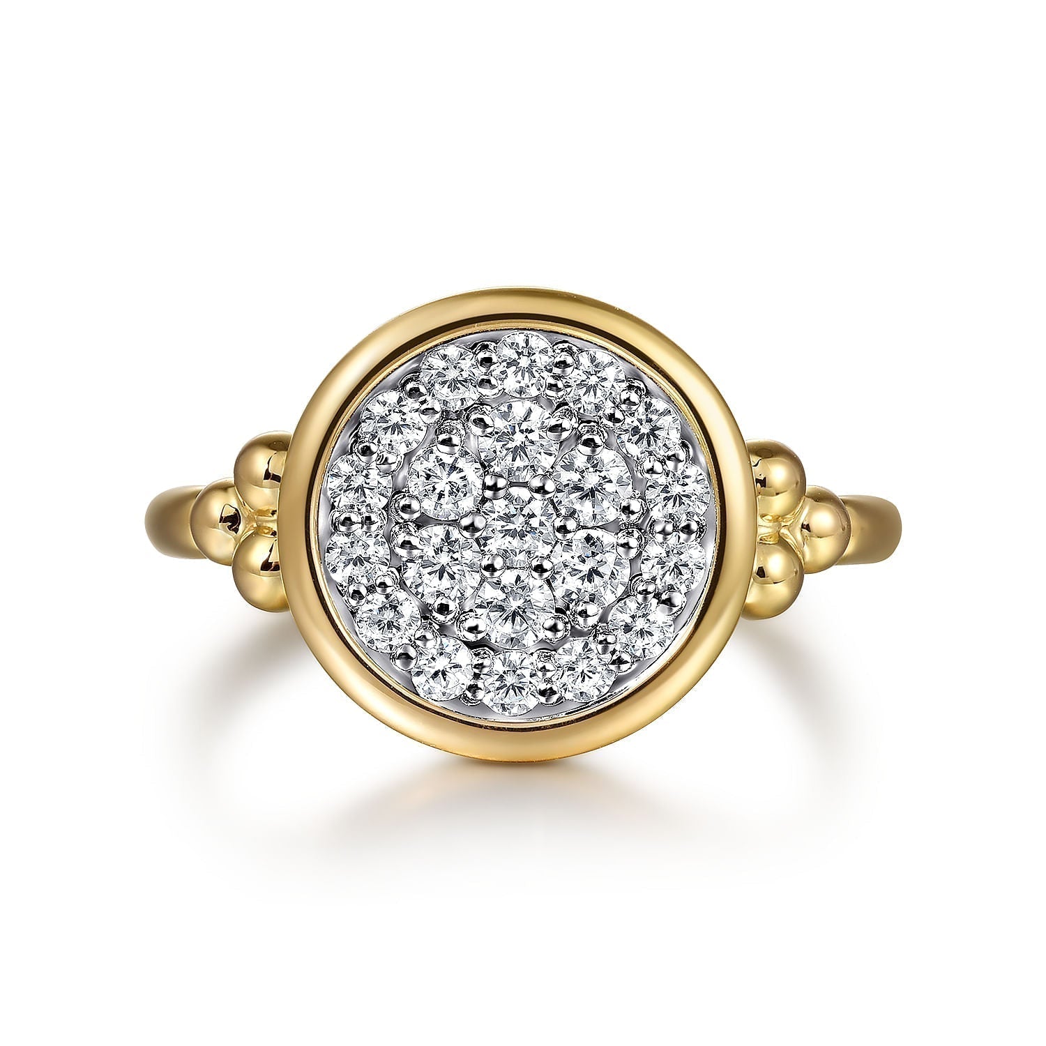 14K White and Yellow Gold Diamond Pavé  Bujukan Ladies Ring LR52556M45JJ - Dejaun Jewelers