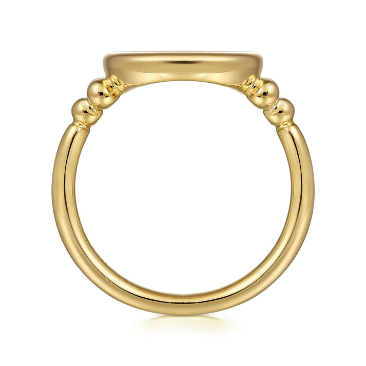 14K White and Yellow Gold Diamond Pavé  Bujukan Ladies Ring LR52556M45JJ